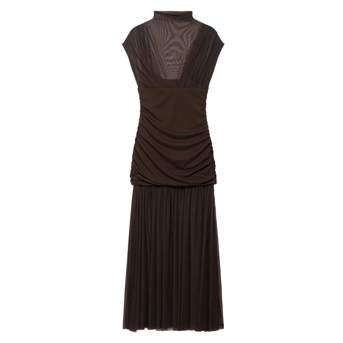 KONDALA 2026 Spring Summer Elegant Women Dresses Wedding Guest Ladies Patch Work Tulle Dresses Valentine‘s Day Woman Dresses