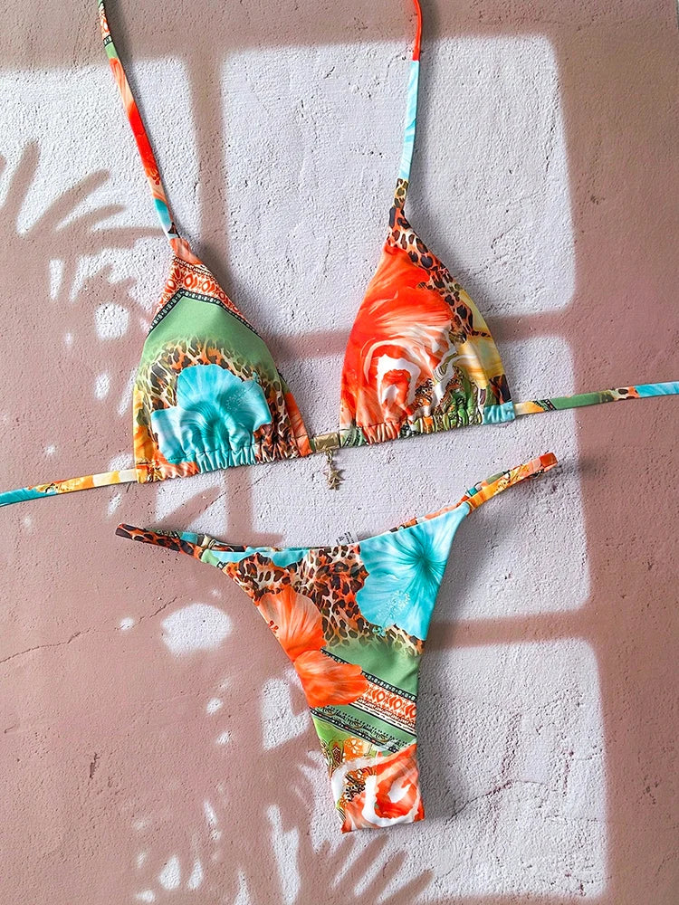 Micro Bikini Women Swimsuit Two-Piece Bathing Suit Woman Swimwear 2026 Sexy Leopard Push Up Thong Bikinis Sets Beachwear Summer