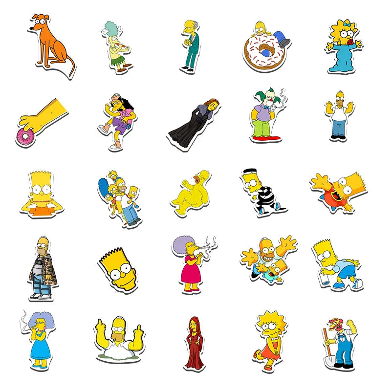 50/100PCS Cartoon Sticker Luggage Skateboard Laptop Waterproof Decorative Graffiti Sticker