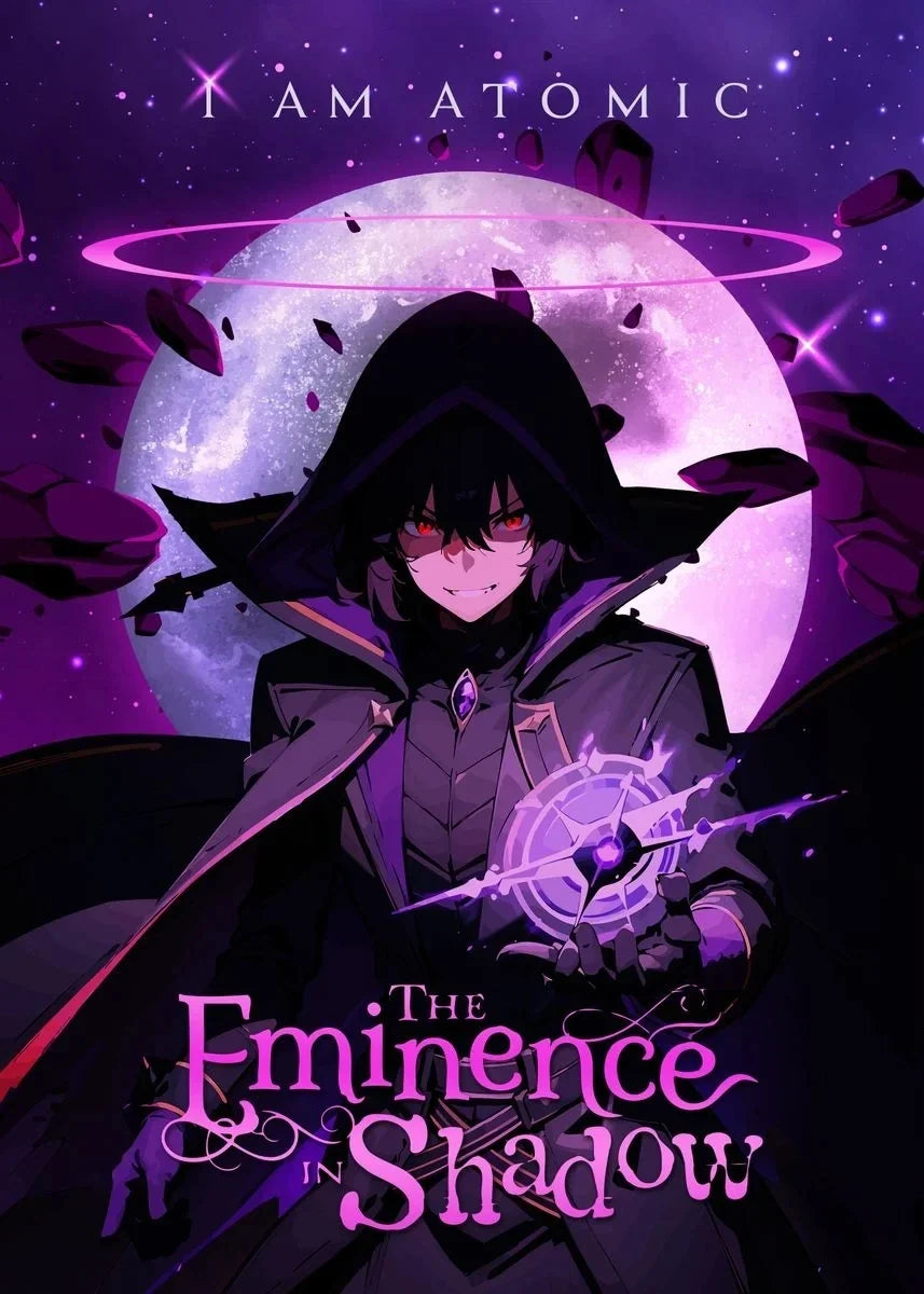 The Eminence in Shadow Anime Covers Poster Canvas Printing Japanese Anime Wall Art Decor I AM ATOMIC Animation Gaming Room Decor