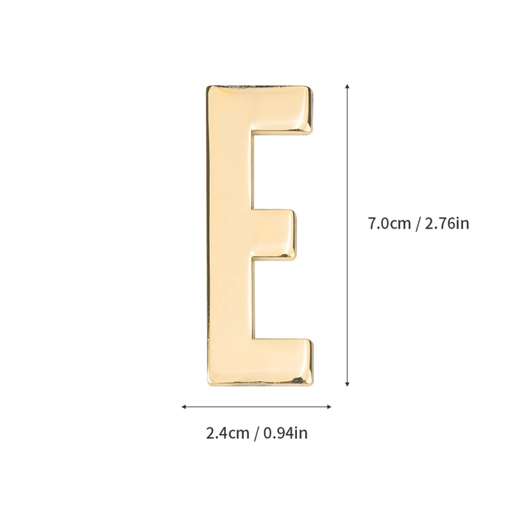 1Pcs Metal Self Adhesive House Number English Alphabet Letters for Apartment Room Door Plate Table Mailbox Number Stickers 7*3cm