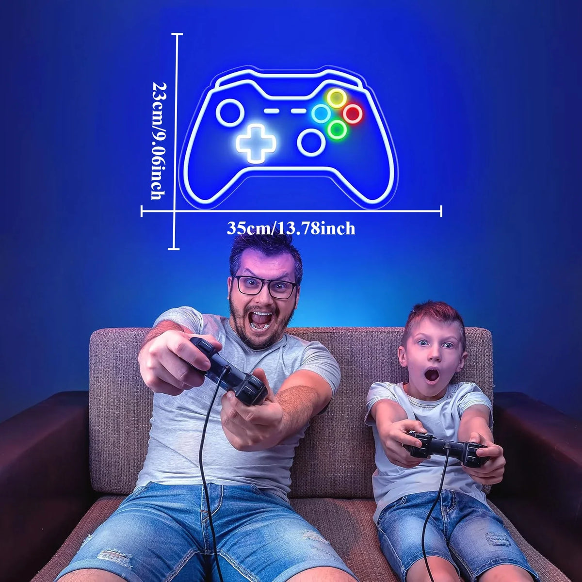 Gamer Neon Sign Gamepad Shaped LED Neon Sign for Gamer Room Decor USB Powered for Best Gamer Gifts for Teens Boys Kids