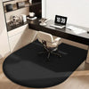 VIKAMA Solid Colour Arched Rug Soft And Non-Slip Office, Study Computer Chair Mat Dressing Table Foot Pad Home Decor