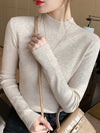 AOSSVIAO Turtleneck Sweater Women Fashion 2026 New Stretch Tops Women Knitted Pullovers Long Sleeve Bottoming Knitted Sweater