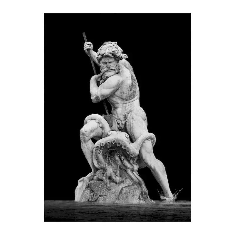 Nordic Simple Wall Art Black Ancient Greek Gods Sculpture David Statue Canvas Print Poster Home Living Room Bedroom Decoration