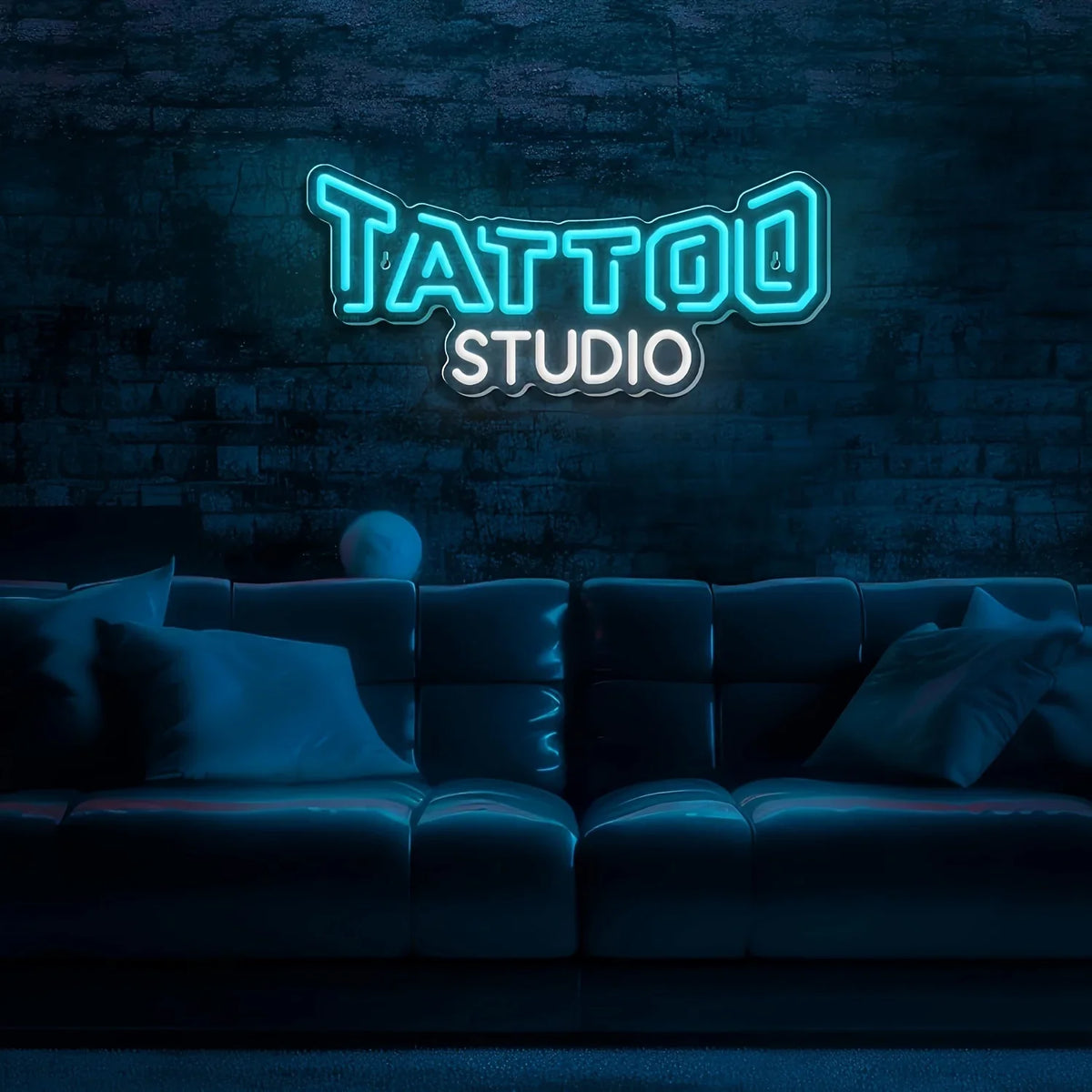Tattoo Studio Neon Sign Blue White Glow Professional Led Light for Tattoo Shop Bar Club Home Wall Decor Custom Business Sign Art
