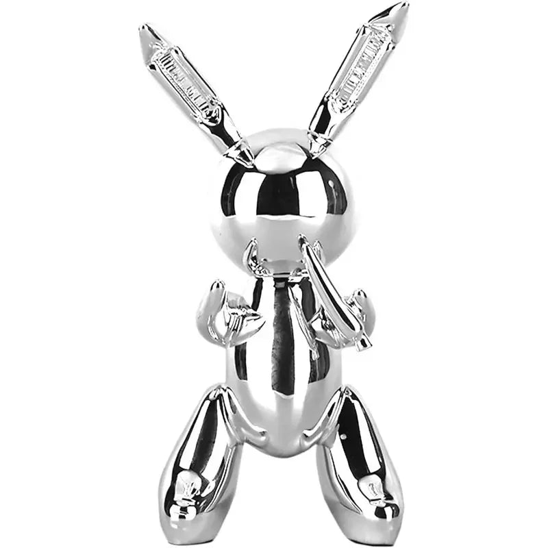 Resin Electroplated Carrot Rabbit Animal Figurine Home Soft Decorations Tabletop Decorations for Living Room And Guests