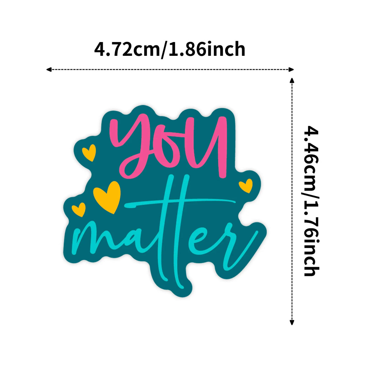 50PCS Inspirational Text Graffiti Stickers Colorful Healing English Stationery Decoration Stickers