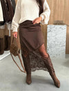 Tuularose Vintage Lace Skirts Fashion Lace Patchwork Sexy See Through Skirts High Street Elegant Party Streetwear Women's Skirts