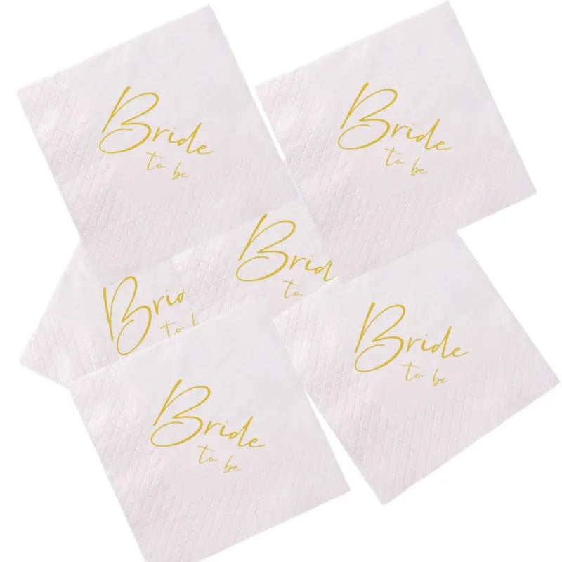 50PCS Bride to be Napkin Wedding Dinner Table Atmosphere Decoration Engagement Party Decoration Wedding Napkin