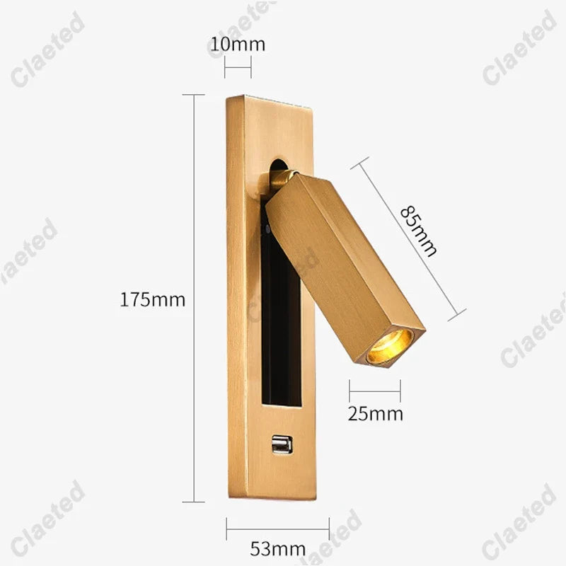 Modern Led Wall Lamp 110V 220V Led 3W Spotlight Sconce Wall Light for Beside Light Bedroom Living room Dining room Night Lights