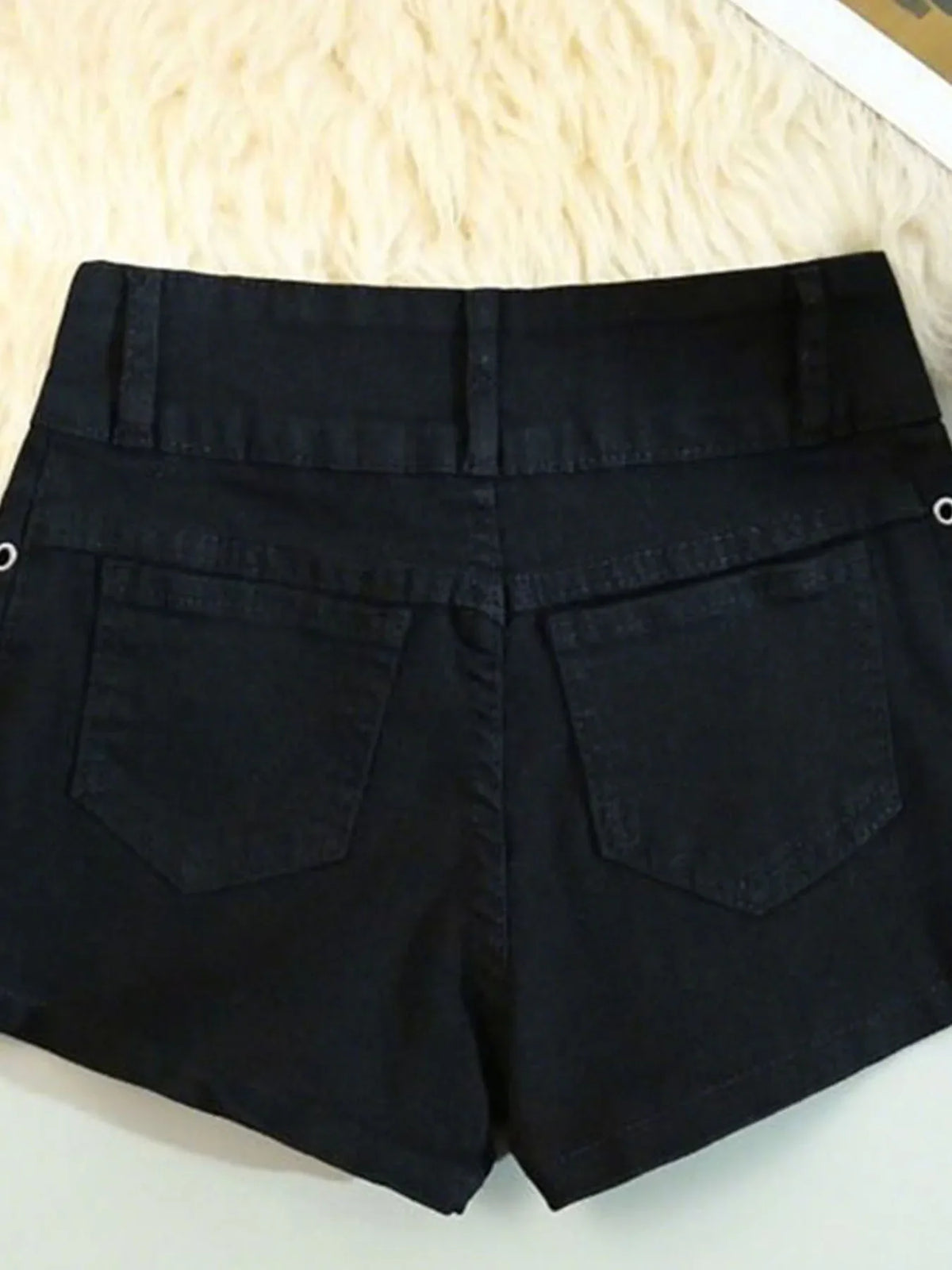 Shorts Women Skinny Creativity Lace-up Popular Streetwear Daily Personality Students Holiday Fashion Sexy American Retro Leisure