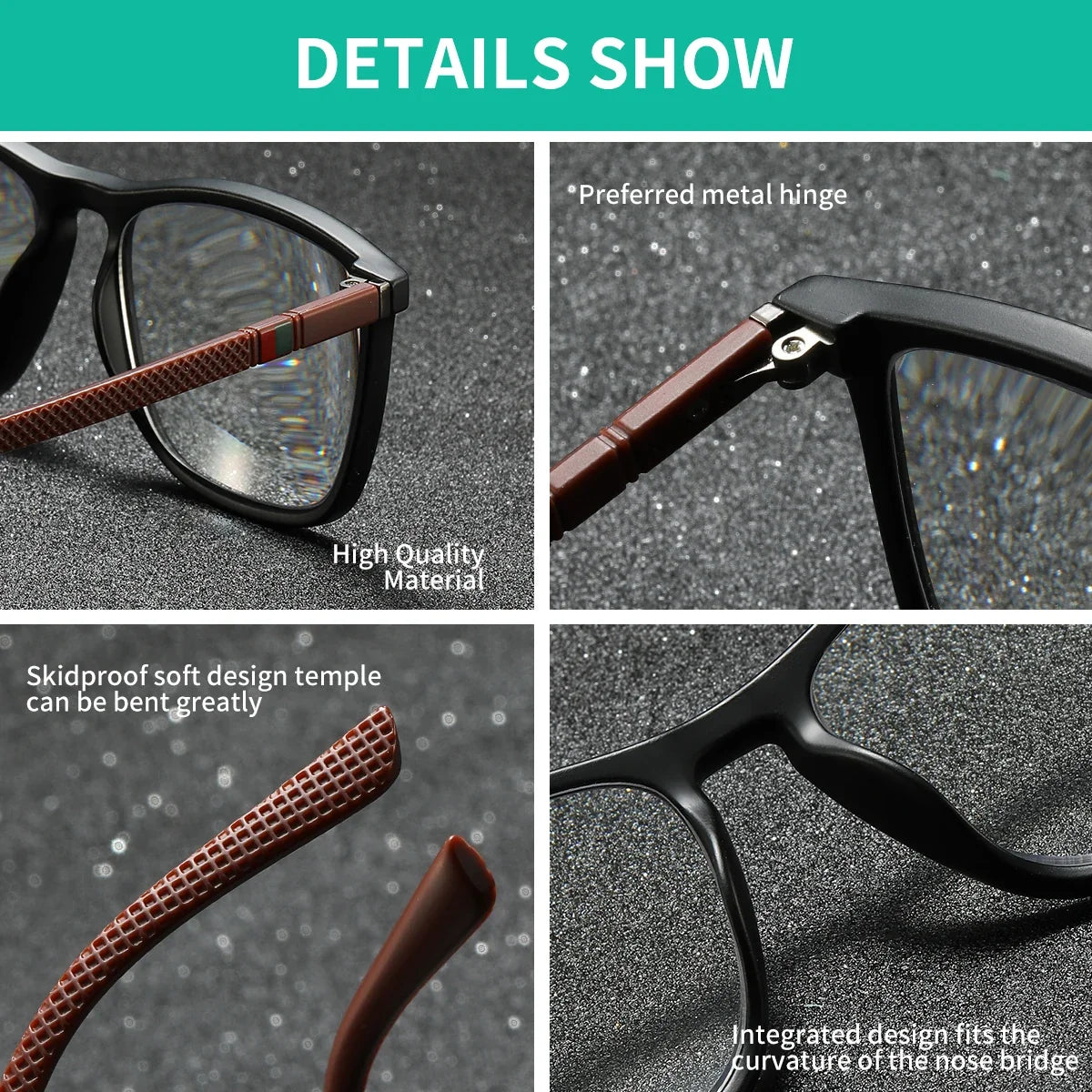BARCUR Original Design Unisex Lightweight Reading Glasses – Classic and Comfortable Eye Protection for Men and Women Rectangle Frame