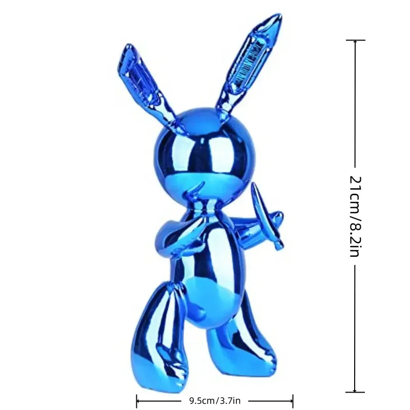 Resin Electroplated Carrot Rabbit Animal Figurine Home Soft Decorations Tabletop Decorations for Living Room And Guests