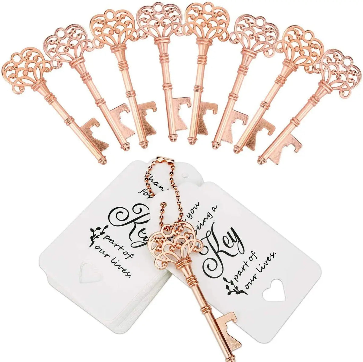 50Pcs Crown Key Bottle Opener Beer Wine Opener Wedding Favors Gifts for Guests Rustic Home  Party Decoration Gift