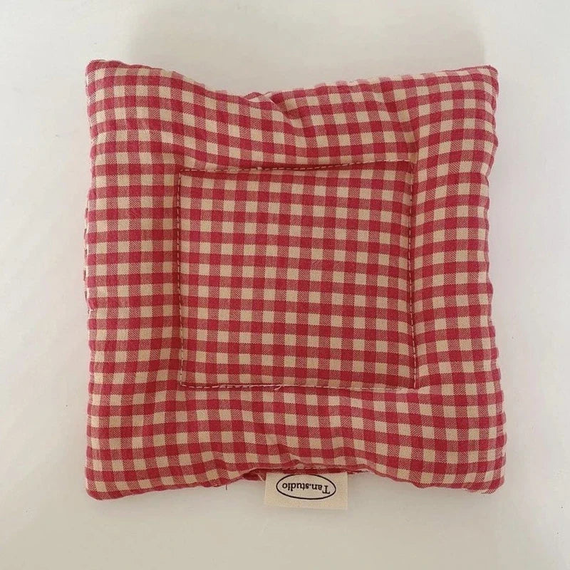 Korean Cotton Coaster Key Storage Jewellery Mat Double-sided Thickened Fabric Sweet Drawstring Portable Accessories  Cafe