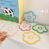 Flower Coasters Acrylic Waterproof Heat Insulation Anti Slip Coffee Cup Mats Cute Flowers Pads Kitchen Tableware Pad Decoration