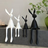 Creative Home Decor Rabbit Statue Abstract Art Sculpture Desk Living Room TV Cabinet Wine Cabinet Handicrafts Ornaments