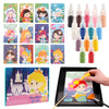 Sand Art Kit DIY Sand Painting Craft 14 Color 12 Princess Sand Painting Cards Montessori Toys Educational Toys for Kids Gifts