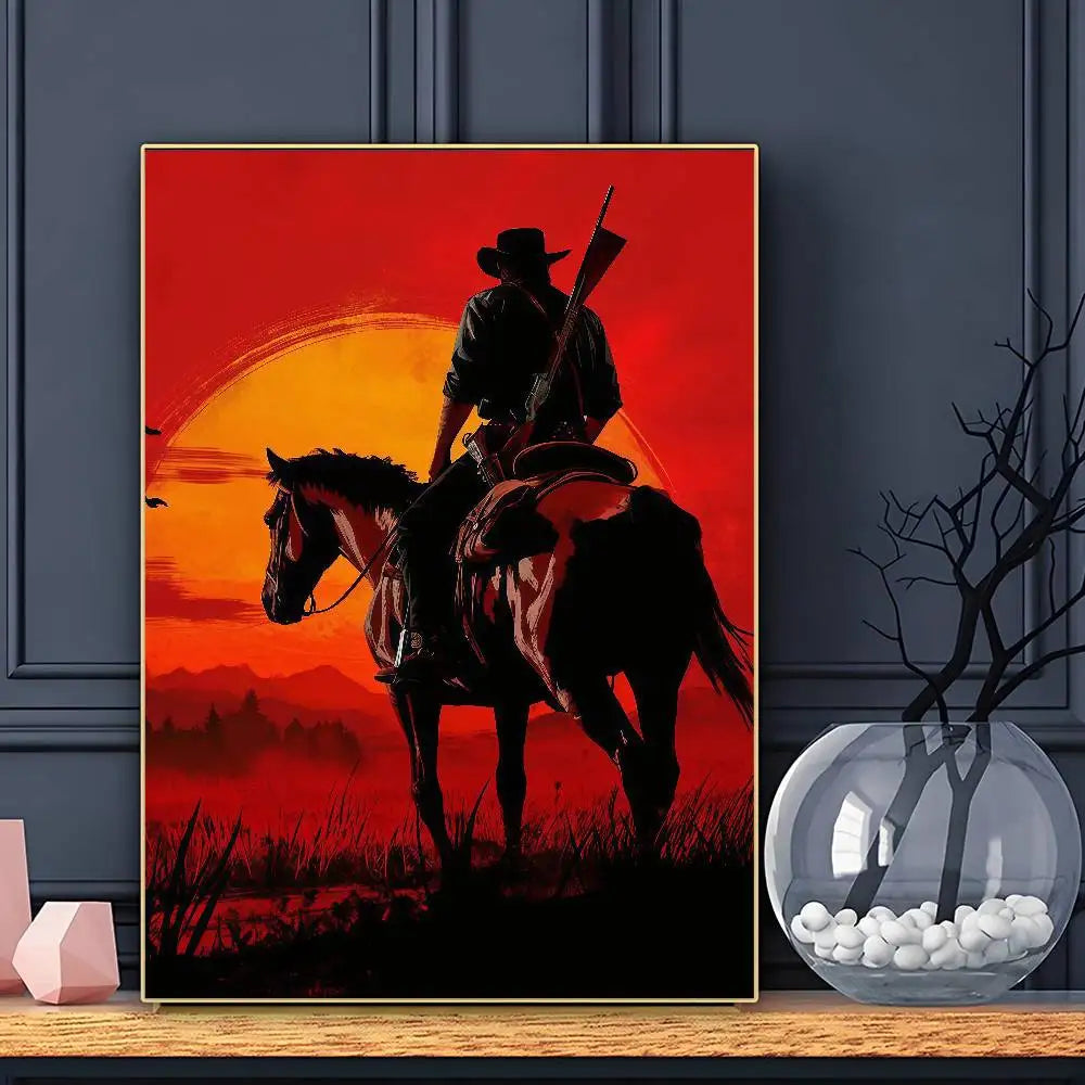 Game R-Red D-DeadS Redemption 2 Poster HD Art Sticky Wall Waterproof Home Living Room Bar Decoration
