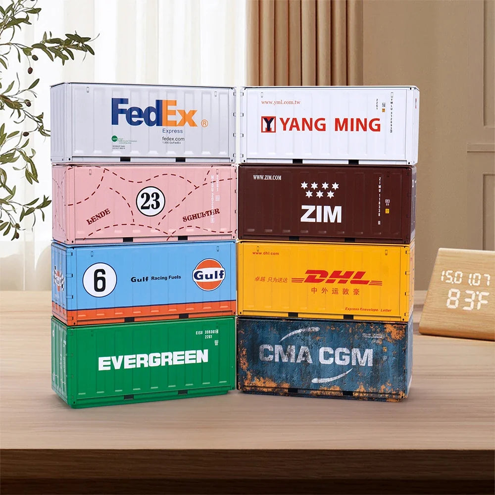 4pcs/set Mini Storage Box  Retro Industrial Style Iron Creative Decoration Collect Item Desktop Mini Container Model Gifts