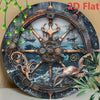 Steampunk Sailing Ship Tin Sign 8x8 Inch, Retro Metal Wall Art For Pub Bar Garage Decor