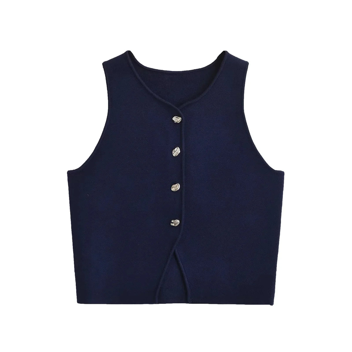 Ropa Mujer Winter 2025 New Outerwear Knit Vest Sleeveless Cropped Woman White Vest Asymmetrical Slim Sweater Vests Tops кардиган