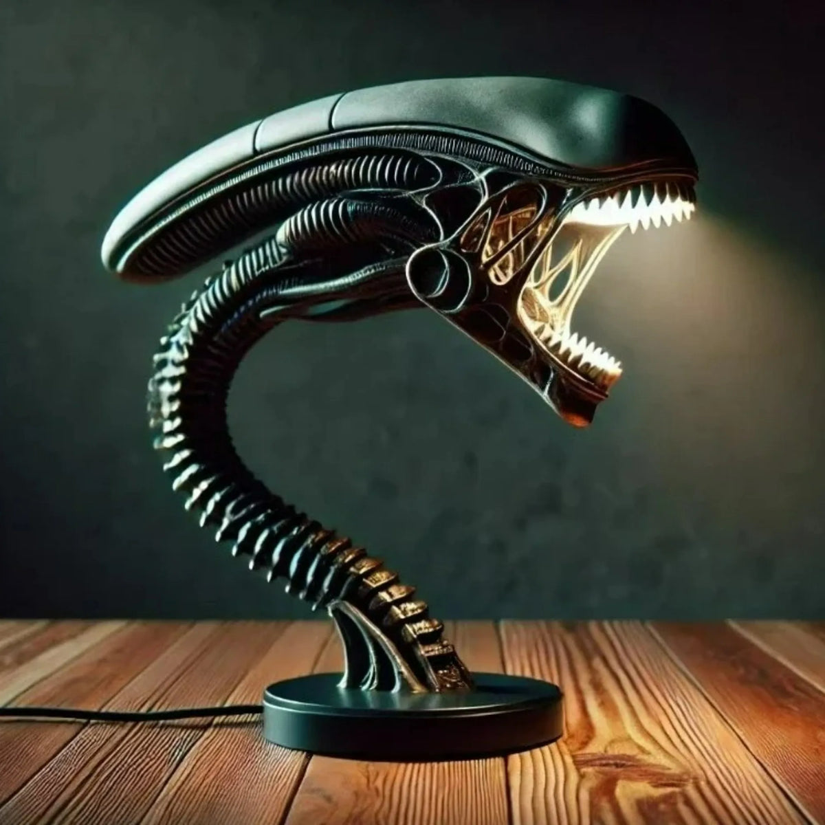 Alien Resin Figurine Lamp Stand Bedroom Decorative Extraterrestrial Life Form Lighting Home Decoration