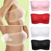 Lady's Sexy Strapless Crop Top Bra Bandeau Boob Tube Brassiere Summer Breathable Mesh Invisible Strapless without Chest Pad Wrap