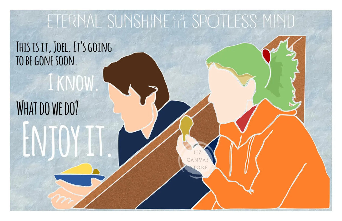 Dumb and Dumber/Eternal Sunshine of The Spotless Mind/Friday Night Lights Minimalist Cartoon Style Movie Poster Canvas Print Art