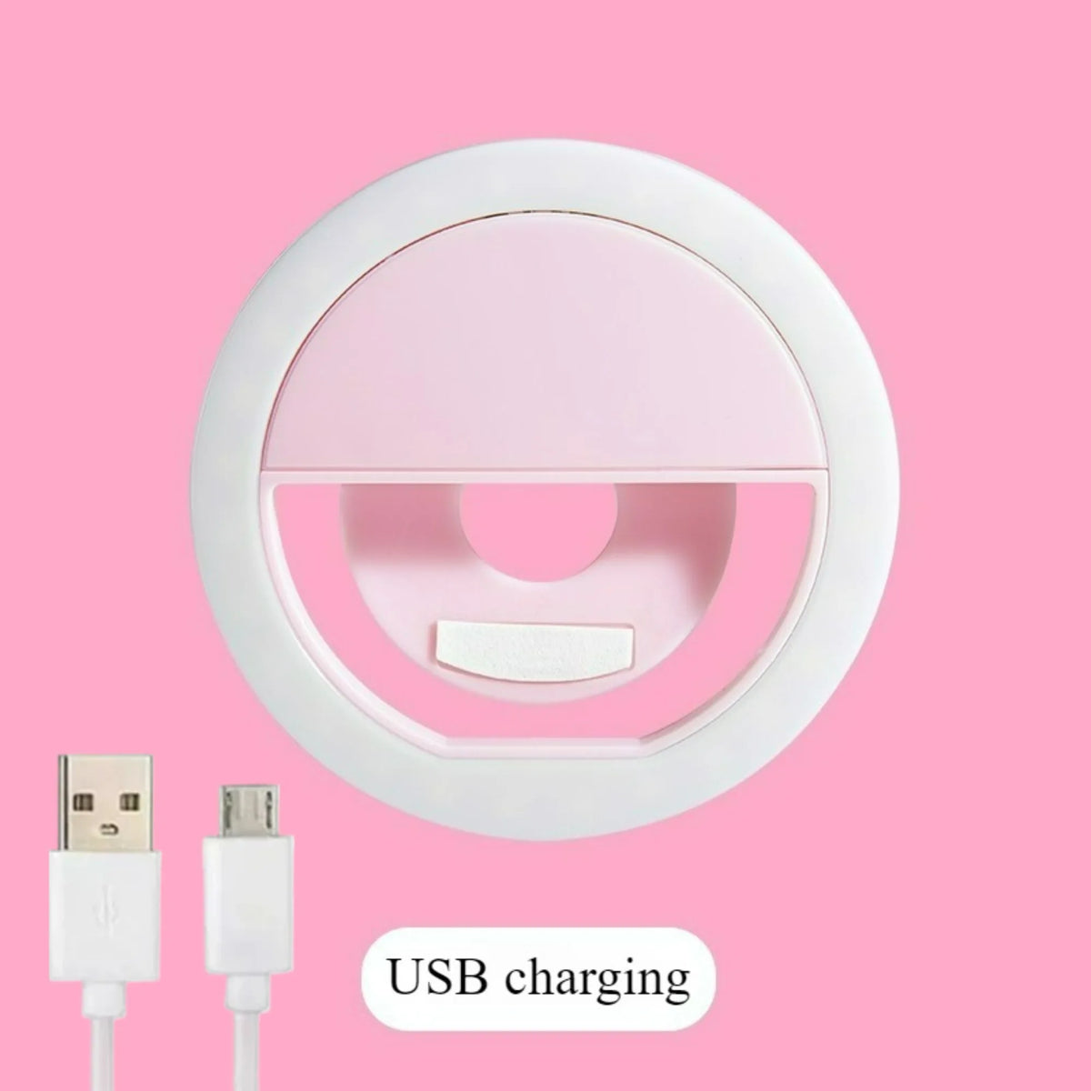 LED Selfie Fill Light USB Charge Led Selfie Ring Light Mobile Phone Live Broadcast Video LED Selfie Ring Lamp for All Smartphone