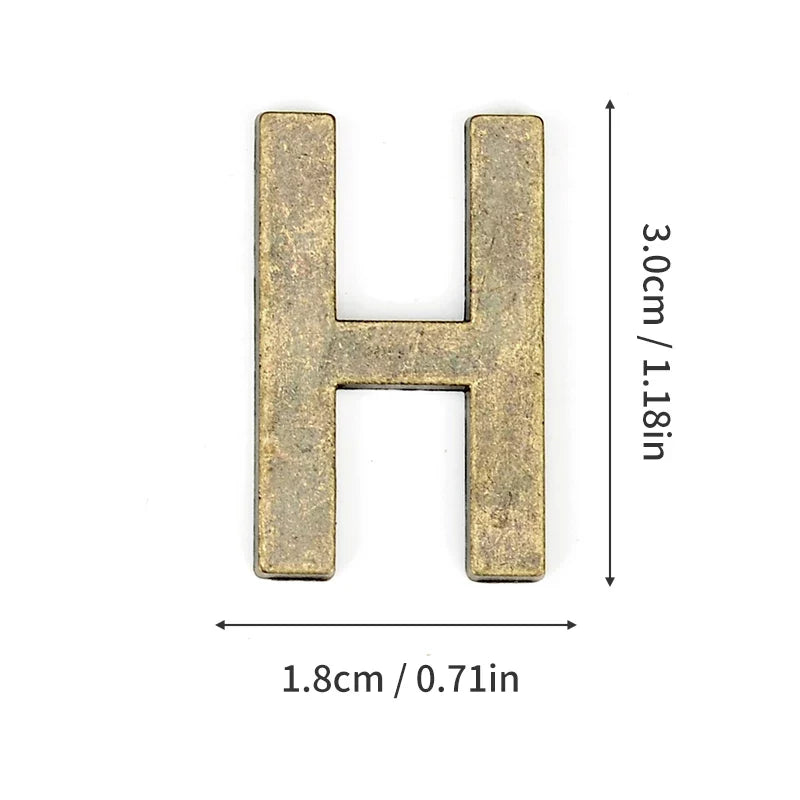 Metal Self Adhesive House Number English Alphabet Letters for Apartment Room Door Plate Table Mailbox Number Stickers 3*2cm