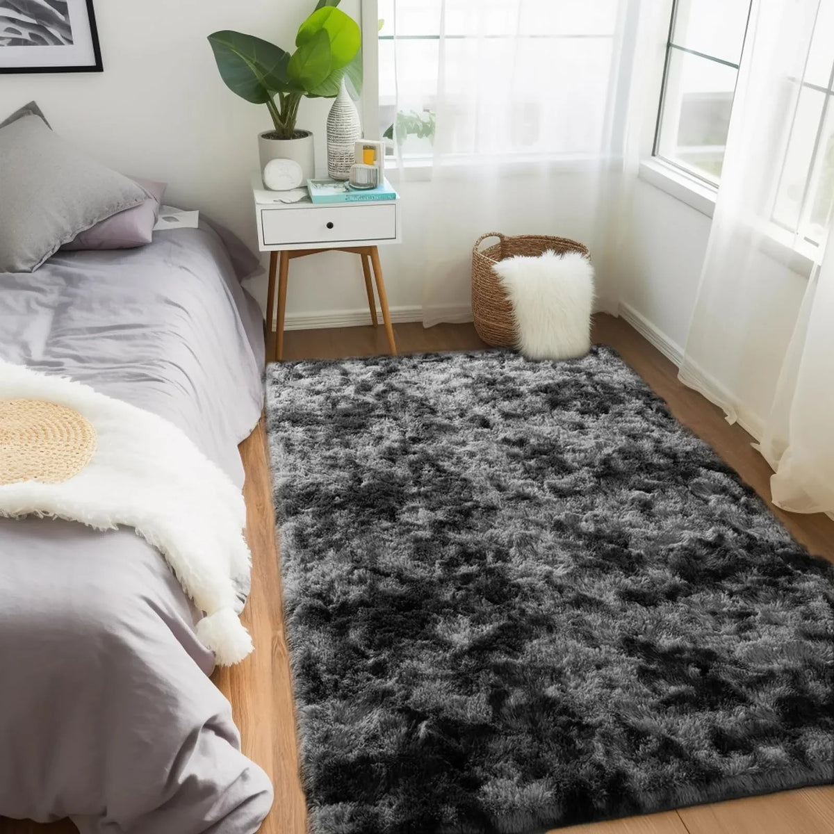 VIKAMA Living Room Carpet, Bedroom Soft Fluffy Plush Floor Mat, Kindergarten Children's Room, Dormitory, Home Decoration