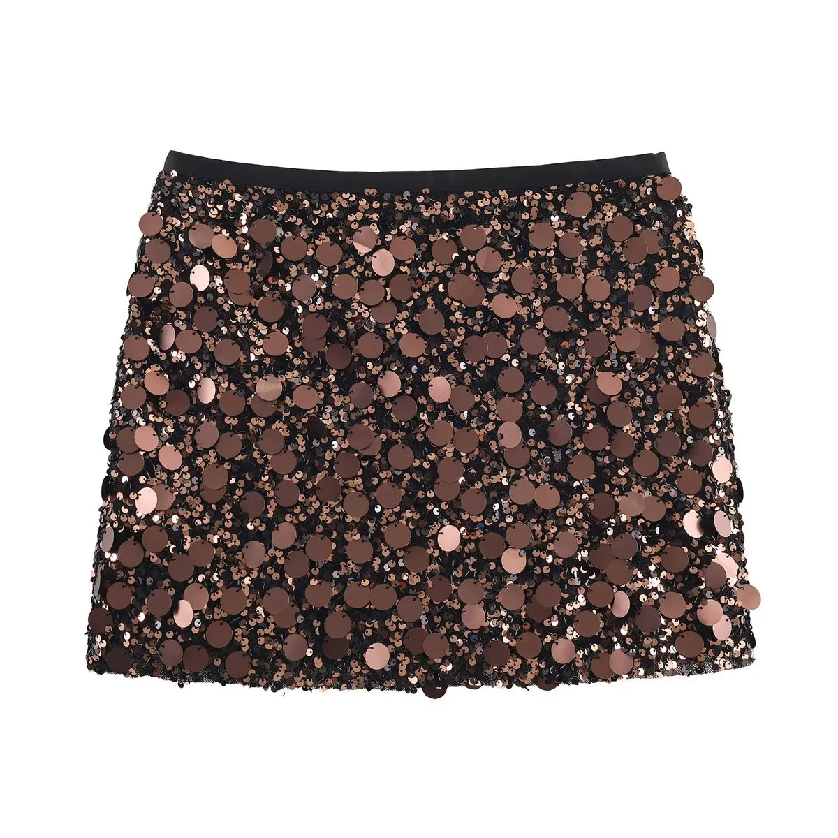 KONDALA Sexy Party Sequined Mini Skirts Women's Hip Wrap Sequin Mini Skirts 2026 Spring Summer Fashion Dinner Date Ladies Skirts