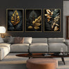 Nordic Abstract Wall Art Plants Modern Luxury Black and Gold Leaves HD Canvas Print Poster Home Living Room Bedroom Decoration