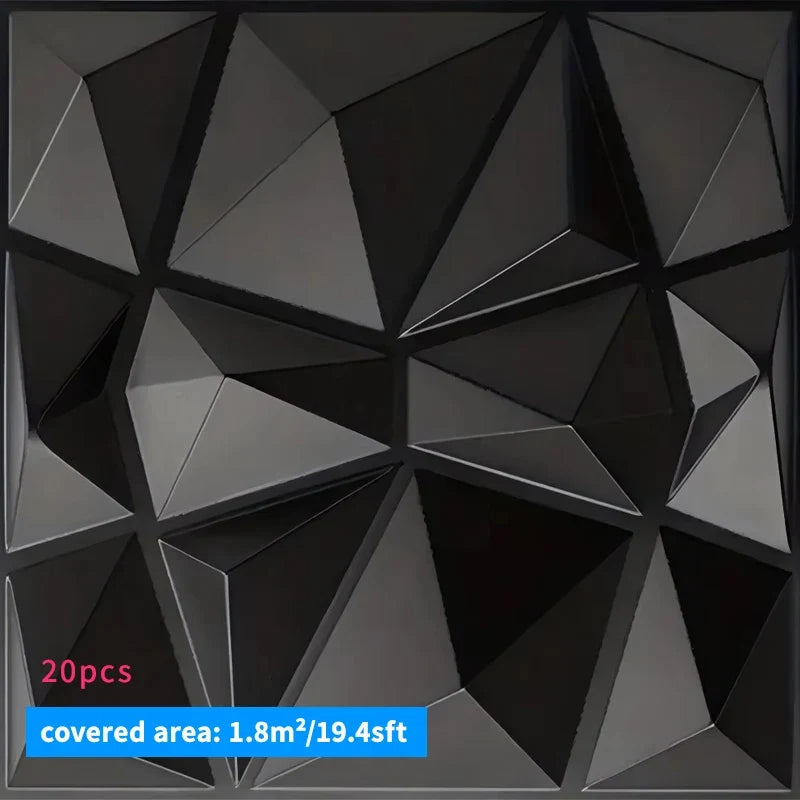 3D Wall Panels 30x30cm Indoor Wall Decoration for Living Room Bedroom Hotel Office  Mural Tile-Panel-Mold 3D Wall Sticker
