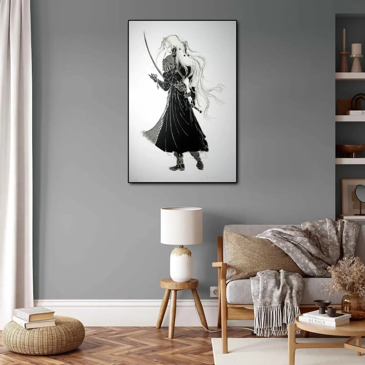 Yoshitaka Amano Final Fantasy Anime Video Game Canvas Art Poster and Wall Art Picture Print Modern Family bedroom Decor Posters