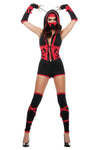 Red Dragon Hooded Ninja Costume
