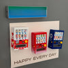 Mini Simulation Model Light Sign Fridge Magnets Dollhouse Vending Machine Magnetic Sticker for Refrigerator DIY Home Decoration