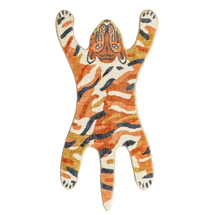 VIKAMA Cartoon Leopard Carpet For Cooling And Warmth, Home Decoration, Bedroom Plush Floor Mat, Living Room Rest Area Floor Mat