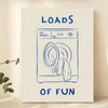 Loads Of Fun Laundry Room Canvas Retro Wall Art Prints Canvas Painting Poster Picture For Living Room Home Decor