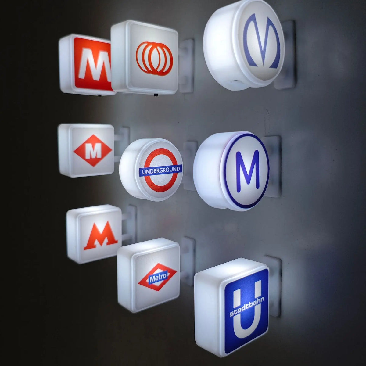 Japan Subway Light Sign 3d Fridge Magnets Luminous Refrigerator Sticker Osaka Kyoto Magnetic Jr Travel Souvenir Magnetic Sticker
