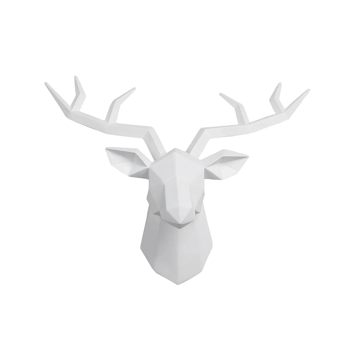 Deer Head Sculpture Animal Statue Figurines Wall Hanging Creative Elk  Art Antlers Statuette for Office Decoration Wall Mount