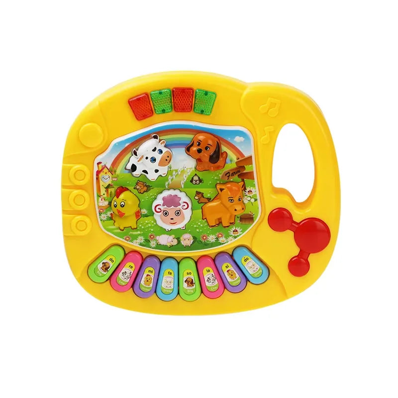 Kids Cartoon Piano Keyboard Game with Flashing Light Music Animal Sounds Baby Instrument Music Toys Educational Toys Kids Gifts