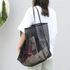 Fashion Mesh Hollow Out Handbag Design Beach Travel Package For Women Shoulder Bag Large Capacity Female Summer Shopping Totes