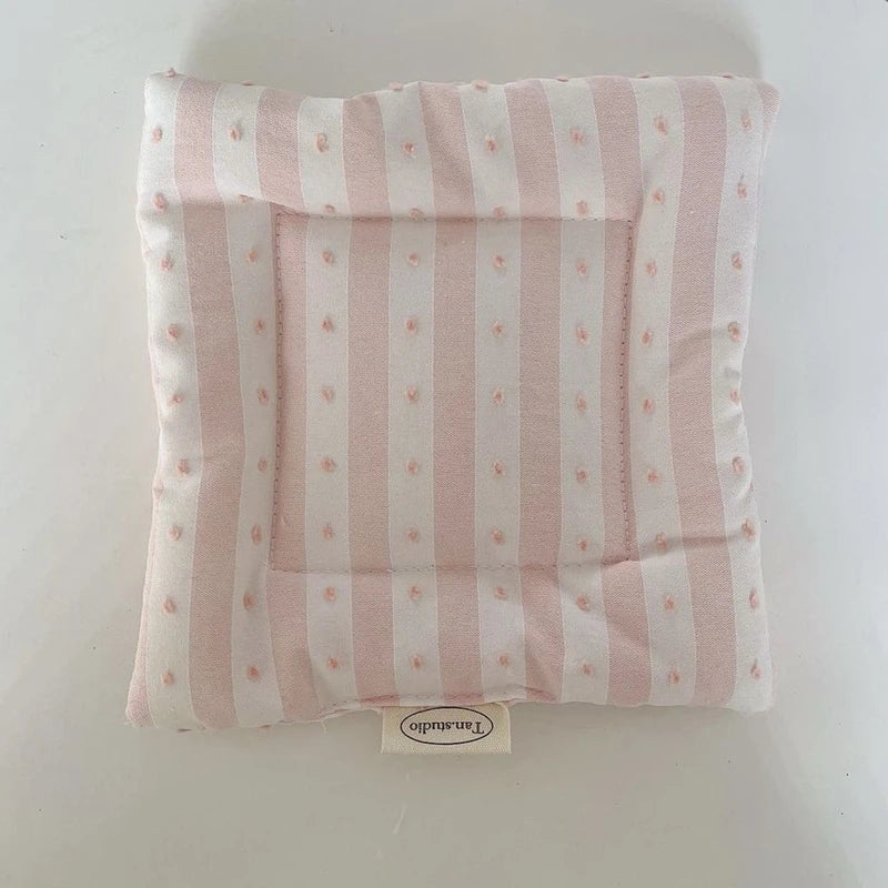 Korean Cotton Coaster Key Storage Jewellery Mat Double-sided Thickened Fabric Sweet Drawstring Portable Accessories  Cafe