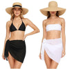 Women Chiffon Short Sarong Swimsuit Coverups Beach Bikini Wrap Sheer Short Skirt Chiffon Scarf Bathing Suit Cover Ups Swimwear