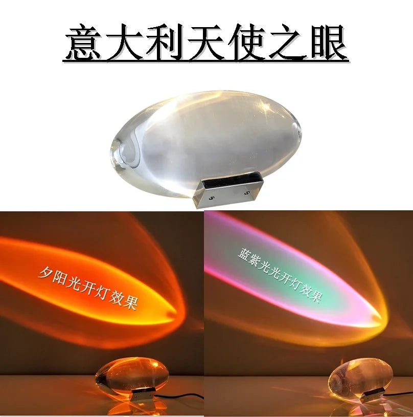Eye of the Sky Crystal Decorative Table Lamp Italian Angel Tears Sunset Sunset Projection Lamp Atmosphere Light Night Light