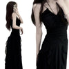 Design Style Small Black Dress Women's Summer Waist Wrap Show Thin Super y2k formal occasion vestidos 2023 women dress