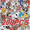 50/100/200Pcs Fashion Cool Brand Logo Stickers Aesthetic Motorcycle Phone Car Skateboard Laptop Sticker Decal Classic Kids Toy